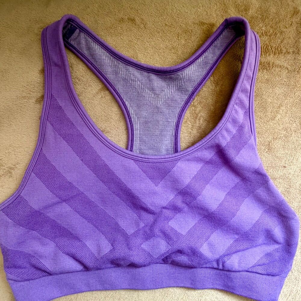 Smartwool Merino Wool Racerback Sports Bra Purple